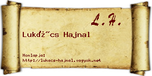 Lukács Hajnal névjegykártya